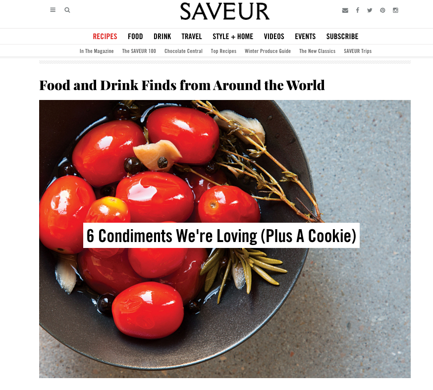 SAVEUR.com 6 Condiments We're Loving